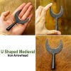 U Shaped Arrowhead Hand Forged Iron Functional Weapon Accessory