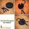 Ancient Dungeon Hand Forged Iron Padlock with Paired Functional Keys