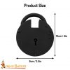 Ancient Dungeon Hand Forged Iron Padlock with Paired Functional Keys