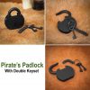The Pirate Hand Forged Iron Padlock with Functional Paired Keys