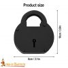 The Pirate Hand Forged Iron Padlock with Functional Paired Keys