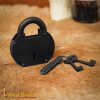 The Pirate Hand Forged Iron Padlock with Functional Paired Keys