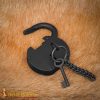 The Pirate Hand Forged Iron Padlock with Functional Paired Keys