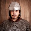 Medieval Italian Bellows Face Sallet Helmet with Padded Liner