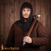 Round Ring Chainmail V Face Coif, Butted, 10 mm 16 gauge, Mild Steel