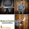 Medieval Mitten Gloves with Butted Chainmail Sheet