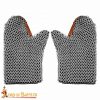 Medieval Mitten Gloves with Butted Chainmail Sheet