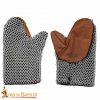 Medieval Mitten Gloves with Butted Chainmail Sheet