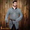 Medieval Mitten Gloves with Butted Chainmail Sheet