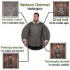 Round Ring Chainmail Medieval Half Sleeves Shirt Haubergeon, Riveted and Alternating, 9 mm 18 gauge, Mild Steel, Natural