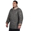 Round Ring Chainmail Medieval Half Sleeves Shirt Haubergeon, Riveted and Alternating, 9 mm 18 gauge, Mild Steel, Natural
