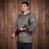Round Ring Chainmail Medieval Half Sleeves Shirt Haubergeon, Riveted and Alternating, 9 mm 18 gauge, Mild Steel, Natural