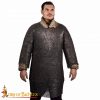Round Ring Chainmail Medieval Half Sleeves Shirt Haubergeon, Riveted and Alternating, 9 mm 18 gauge, Mild Steel, Natural