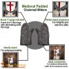 Padded Mittens with Chainmail Mild Steel Flat Ring Round Riveted Alternating