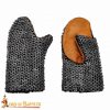 Padded Mittens with Chainmail Mild Steel Flat Ring Round Riveted Alternating