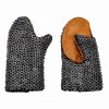 Padded Mittens with Chainmail Mild Steel Flat Ring Round Riveted Alternating