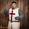 Padded Mittens with Chainmail Mild Steel Flat Ring Round Riveted Alternating