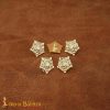 Tudor Rose Pure Brass Belt Mounts Set of 5