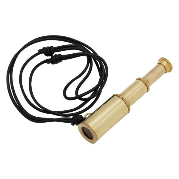 Pirate of the Seven Seas Pure Brass Telescope Pendant