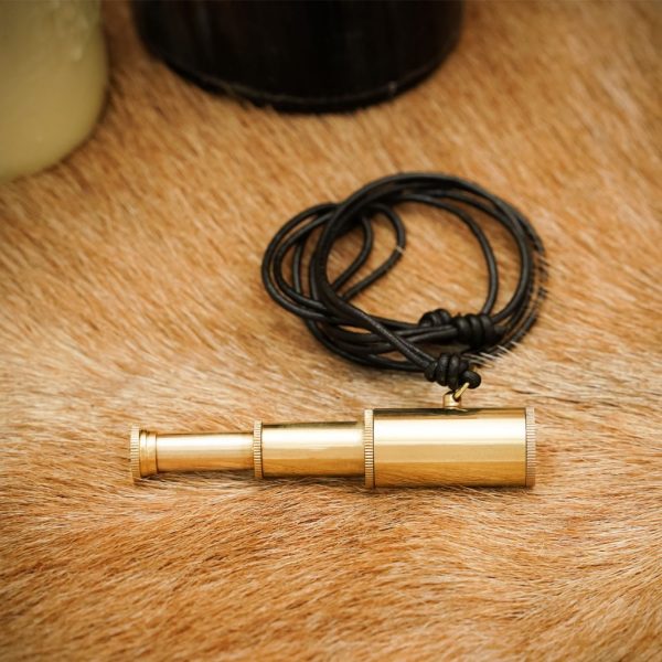 Pirate of the Seven Seas Pure Brass Telescope Pendant