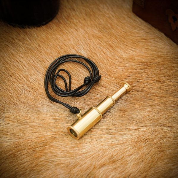 Pirate of the Seven Seas Pure Brass Telescope Pendant