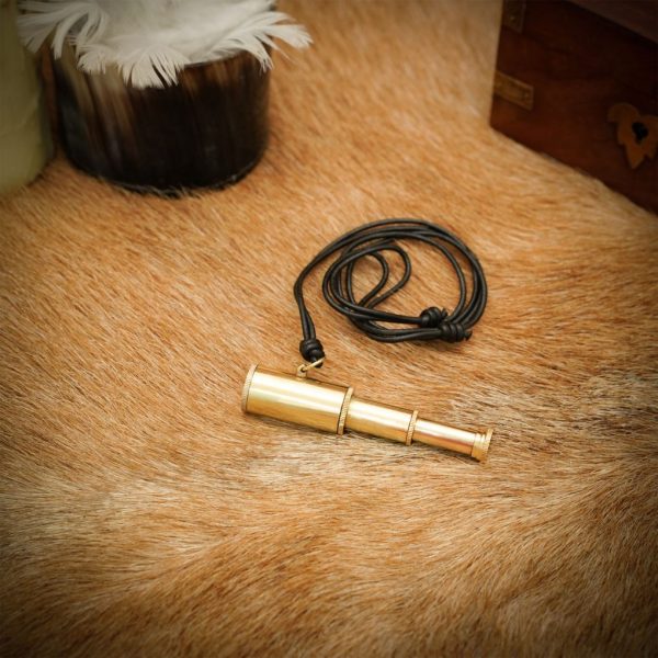 Pirate of the Seven Seas Pure Brass Telescope Pendant
