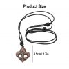 Fleur-de-Lis Pendant with Adjustable Leather Cord Antiqued Brass Accessory