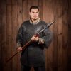 Flat Ring Chainmail Medieval Half Sleeves Shirt Haubergeon, Riveted and Alternating, ID 6 mm, Mild Steel