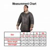 Flat Ring Chainmail Medieval Half Sleeves Shirt Haubergeon, Riveted, ID 9 mm, Natural
