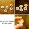 Medieval Horn Buttons Set of 5 Handcrafted Genuine Buffalo Horn