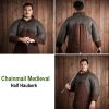 Flat Ring Chainmail Half Haubergeon with Long Sleeves, Riveted and Alternating, ID 9 mm, Mild Steel