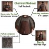 Flat Ring Chainmail Half Haubergeon with Long Sleeves, Riveted and Alternating, ID 9 mm, Mild Steel