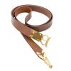 Gothic Leather Belt with Pure Solid Brass Buckle and Chape