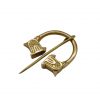 Viking Penannular Brooch Pure Solid Brass Functional Cloak Clasp