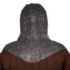 Flat Ring Chainmail Classic Coif, Riveted and Alternating, ID 9 mm, Mild Steel