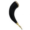 The Fenrir Wolf Drinking Horn with Pure Brass Fittings Handcrafted Genuine Ox Horn