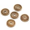 Pure Solid Brass Wreaths Set of 5 Adornments Leather and Clothing Accessory