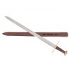 Medieval Type XI Oakeshott Typology Sword with Leather Scabbard