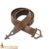Renaissance Leather Belt with Solid Brass Buckle