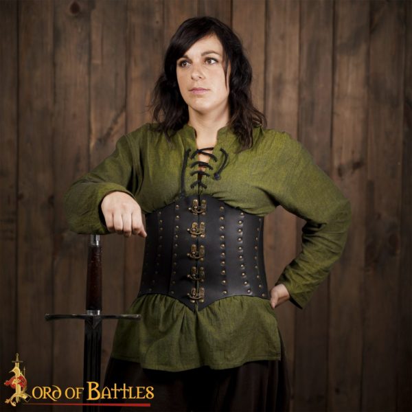 Anne Bony Handcrafted Under - bust Leather Corset
