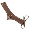 Medieval Black Genuine Leather Accessory with Steel Ring
