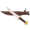 Viking Seax Dagger with Leather Scabbard