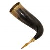 Algiz Protection Rune Drinking Horn With Brass Decoration Genuine Ox Horn