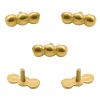 The Ellipses Pure Solid Brass Leather Mounts Set of 5 Functional Accessory