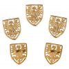 Heraldic Eagle Shield Belt Studs Pure Solid Brass