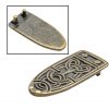 Ornate Celtic Antiqued Brass Viking Belt End Chape Functional Belt Accessory