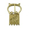 Late Medieval Floral Pure Solid Brass Buckle Belt Accessory