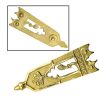 Closed Thistle Pure Solid Brass Belt End Chape