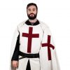 Medieval Templar Hooded Cape Handcrafted Canvas Cotton Knightly Clothing