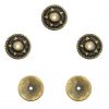 Antique Brass Pentacle Adornments Set of 5 Ideal Leather and Clothing Accessory